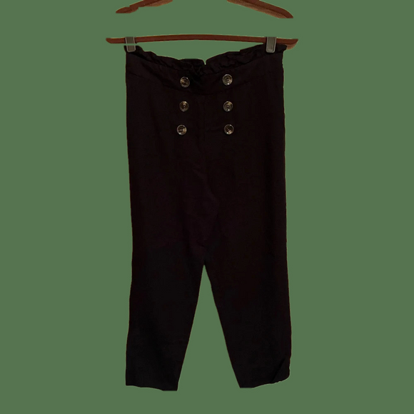 HEART & HIPS~ BLACK/ GOLD PULL ON~ PANT~LG - Picture 1 of 9